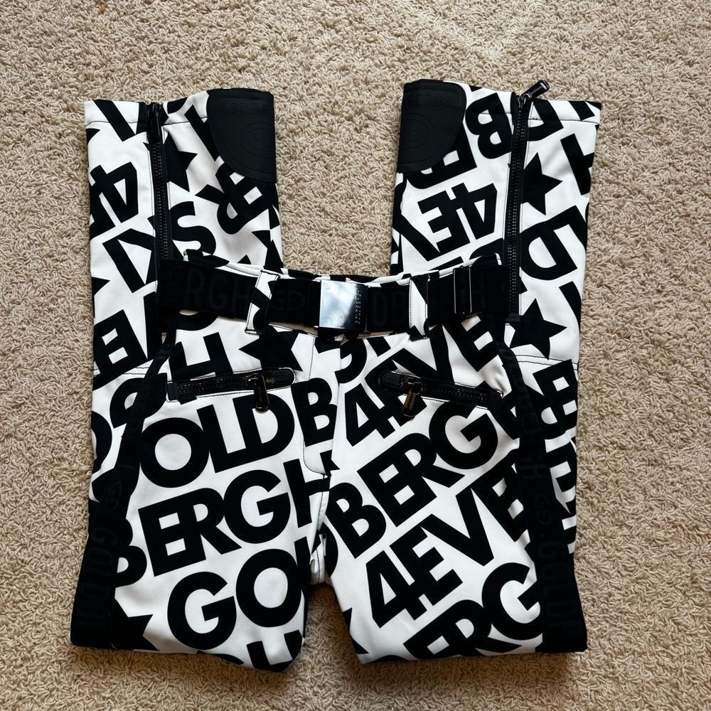 Goldbergh Pippa Skistar Ski Pants Pippa Ski Pants White Black Logo Waterproof 8